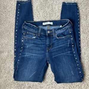 Zara Distressed Skinny Jean with Studded Side detail